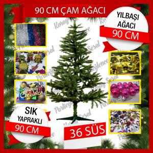 90 cm yılbaşı ağacı 36 süs hediye